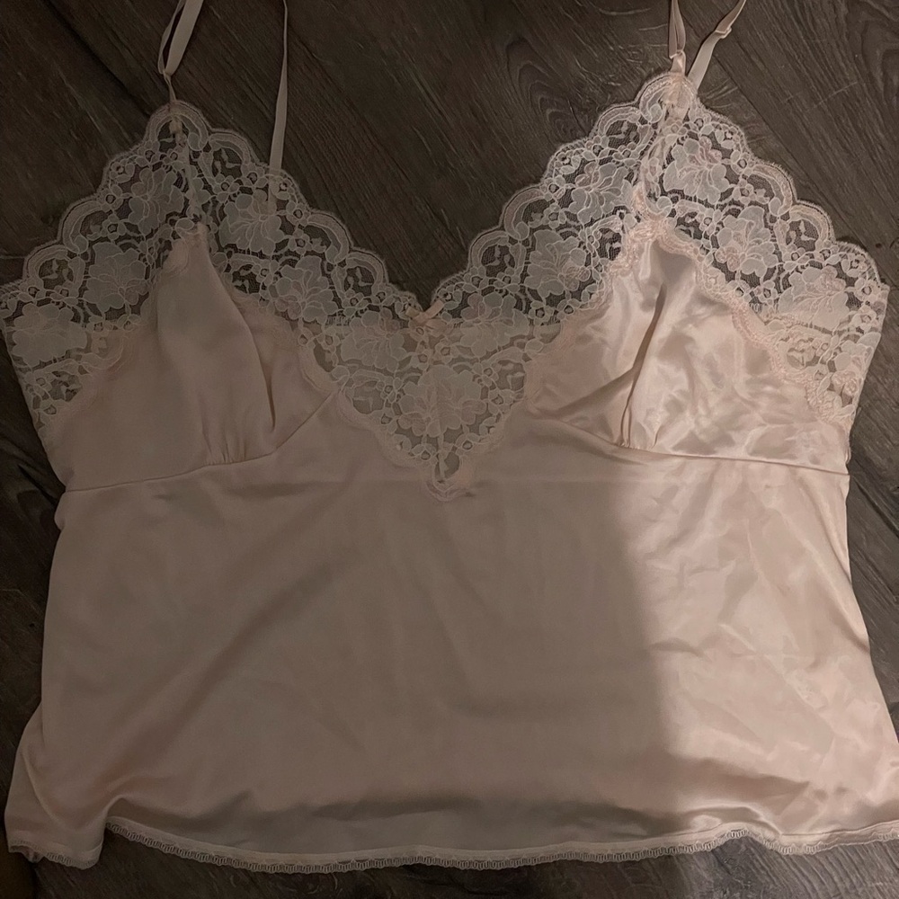 Lace Trim Satin Camisole